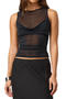 sexy slight stretch see-through mesh slim vest_Black