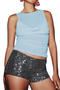 sexy slight stretch see-through mesh slim vest_Black_Pink_Sky Blue