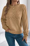 halloween stylish slight stretch cut out knitted 3 colors all-match sweater_Rose Red_Orange_Khaki 