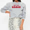 casual slight stretch letter print loose all-match sweatshirt_Black_White_Gray