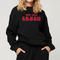 casual slight stretch letter print loose all-match sweatshirt_Black
