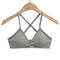 sexy slight stretch solid color cross straps padded tank top(size run small)_Black_White_Gray