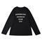 casual slight stretch 6colors letter printing crew neck t-shirts(size run small)_Black