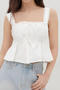 stylish slight stretch 3 colors lace decor all-match vest_White