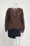 casual slight stretch solid color loose tassel all-match sweater_Dark Gray_Pink_Rose Red_Green_Purple_Beige_Brown