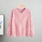 casual slight stretch solid color loose tassel all-match sweater_Dark Gray_Pink