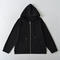 casual slight stretch 6 colors hooded zip-up jacket(size run small)_Black
