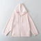 casual slight stretch 6 colors hooded zip-up jacket(size run small)_Black_White_Gray_Pink