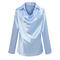 casual non-stretch 9 colors swing collar lapel solid color blouses_Black_White_Gray_Pink_Red_Sky Blue