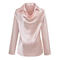 casual non-stretch 9 colors swing collar lapel solid color blouses_Black_White_Gray_Pink