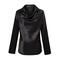 casual non-stretch 9 colors swing collar lapel solid color blouses_Black