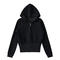 casual slight stretch 5 colors hooded zip-up jacket(size run small)_Black