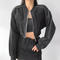 casual non-stretch 4 colors crew neck zip-up jacket(size run small)_Black