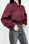 casual non-stretch 4 colors zip-up crew neck jacket(size run small)_Black_Rose Red