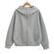 casual slight stretch 5 colors hooded zip-up sweatshirts(size run small)_Black_White_Gray