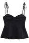 exquisite non-stretch 5 colors lace-up tank top_Black