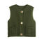 casual slight stretch 14 colors solid color single-breasted pocket knit vest_Black_White_Pink_Red_Yellow_Deep Yellow_Green_Forest Green_Dark Green