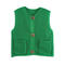 casual slight stretch 14 colors solid color single-breasted pocket knit vest_Black_White_Pink_Red_Yellow_Deep Yellow_Green_Forest Green