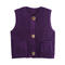 casual slight stretch 14 colors solid color single-breasted pocket knit vest_Black_White_Pink_Red_Yellow_Deep Yellow_Green_Forest Green_Dark Green_Sky Blue_Dark Blue_Purple