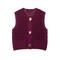 casual slight stretch 14 colors solid color single-breasted pocket knit vest_Black_White_Pink_Red_Yellow_Deep Yellow_Green_Forest Green_Dark Green_Sky Blue_Dark Blue_Purple_Darkviolet