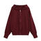 casual slight stretch solid color hooded zip-up jacket_Gray_Rose Red