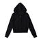 casual slight stretch 4 colors hooded zip-up jacket(size run small)_Black