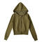 casual slight stretch 4 colors hooded zip-up jacket(size run small)_Black_White_Gray_Dark Green