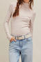 casual slight stretch 5-colors high collar striped slim-fit t-shirt_Black_Red_Rose Red_Green_Blue_Light Purple