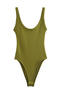 stylish slight stretch 4 colors all-match bodysuit_Black_White_Dark Green