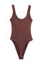stylish slight stretch 4 colors all-match bodysuit_Black_White_Dark Green_Reddish Brown