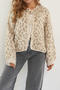 casual slight stretch 4-colors knitted leopard print lace-up cardigan_Black_Orange_Green_Khaki 