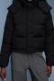 casual non-stretch detachable hooded solid color down jacket_Black
