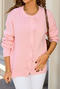 stylish slight stretch knitted 4 colors bow single-breasted all-match sweater_Black_White_Pink