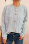 casual slight stretch 9 colors solid color all-match knitted cardigan_Black_White_Dark Gray_Pink_Red_Watermelon Red_Orange_Sky Blue