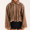 casual non-stretch new imitation fur warm outerwear_Beige_Brown