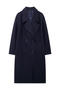 casual non-stretch tweed solid color lapel long jacket_Black_White_Dark Gray_Rose Red_Dark Blue