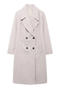 casual non-stretch tweed solid color lapel long jacket_Black_White_Dark Gray_Rose Red_Dark Blue_Beige