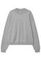 casual slight stretch ribbed knit crew neck solid color loose sweaters_Gray