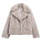 casual non-stretch solid color lapel plush jacket_Black_White_Rose Red_Yellow_Dark Blue_Beige_Khaki