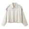 casual non-stretch 6 colors lapel solid color short jacket_White