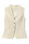 casual non-stretch solid color slim fit single-breasted vest_Black_Beige