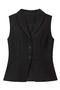 casual non-stretch solid color slim fit single-breasted vest_Black