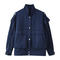 stylish slight stretch suede loose all-match jacket(size run small)_Dark Blue