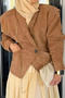 stylish slight stretch suede one button all-match blazer(size run small)_Khaki