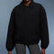 casual non-stretch pure colour warm all-match cotton outerwear_Black