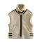 casual non-stretch suede polar fleece warm vest outerwear(size run small)_Watermelon Red_Beige