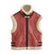 casual non-stretch suede polar fleece warm vest outerwear(size run small)_Watermelon Red