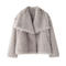 casual new non-stretchy thickened and warm fur size run small_Gray