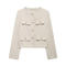 casual non-stretch 14 colors solid color crew neck jacket_Black_White_Gray_Pink_Red_Rose Red_Magenta_Sky Blue_Blue_Dark Blue_Beige