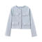 casual non-stretch 14 colors solid color crew neck jacket_Black_White_Gray_Pink_Red_Rose Red_Magenta_Sky Blue